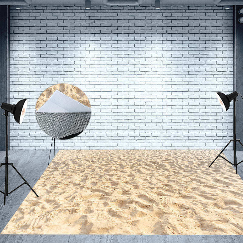 Aperturee - Sand Pattern Tropical Beach Texture Rubber Floor Mat