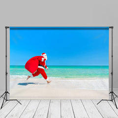 Aperturee - Santa Beach Xmas In July Backdrop For Home Decor