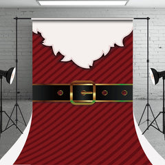 Aperturee - Santa Belt Stripe Christmas Photo Sweep Backdrop