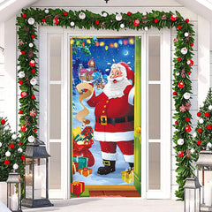 Aperturee - Santa Claus Gift List Snowfield Christmas Door Cover