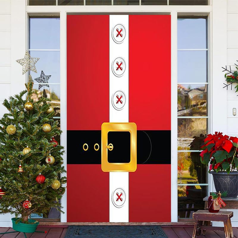 Aperturee - Santa Claus Red Clothes Door Cover For Christmas