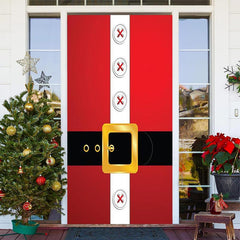 Aperturee - Santa Claus Red Clothes Door Cover For Christmas