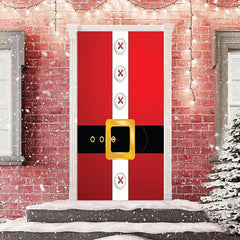 Aperturee - Santa Claus Red Clothes Door Cover For Christmas