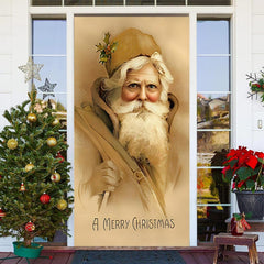 Aperturee - Santa Claus Sand Colour Merry Christmas Door Cover