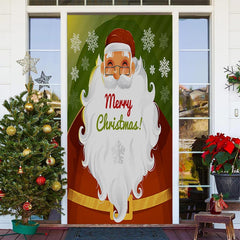 Aperturee - Santa Claus Snowflake Merry Christmas Door Cover