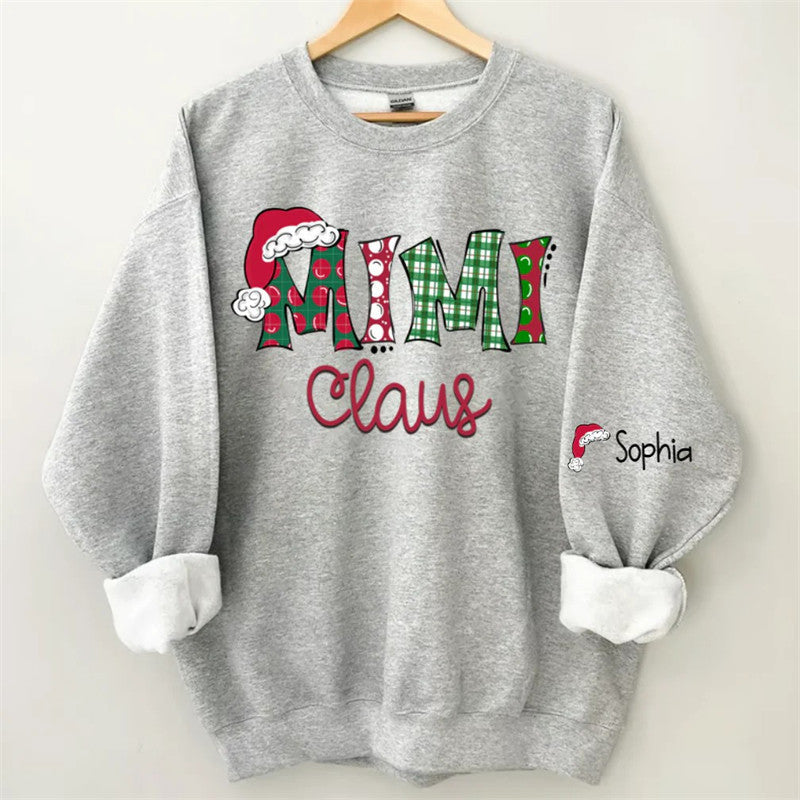 Aperturee - Santa Hats Dots Grandma Custom Christmas Sweatshirt