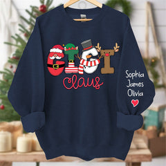 Aperturee - Santa Scarf Mom And Kids Custom Christmas Sweatshirt