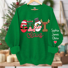 Aperturee - Santa Scarf Mom And Kids Custom Christmas Sweatshirt