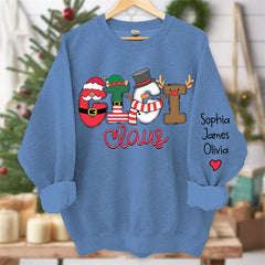 Aperturee - Santa Scarf Mom And Kids Custom Christmas Sweatshirt