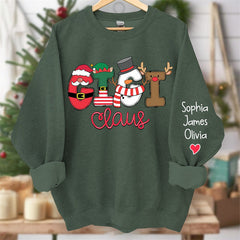 Aperturee - Santa Scarf Mom And Kids Custom Christmas Sweatshirt