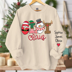 Aperturee - Santa Scarf Mom And Kids Custom Christmas Sweatshirt