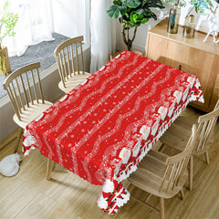 Aperturee - Santas Music Score Christmas Pattern Tablecloth