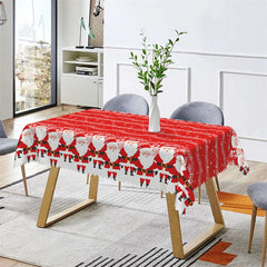 Aperturee - Santas Music Score Christmas Pattern Tablecloth