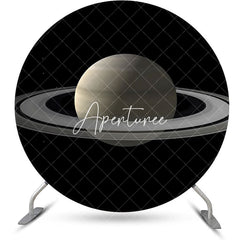 Aperturee - Saturn Ring Surface Top View Round Birthday Backdrop