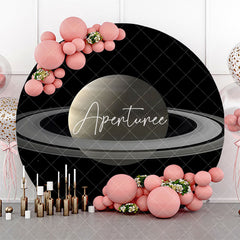 Aperturee - Saturn Ring Surface Top View Round Birthday Backdrop