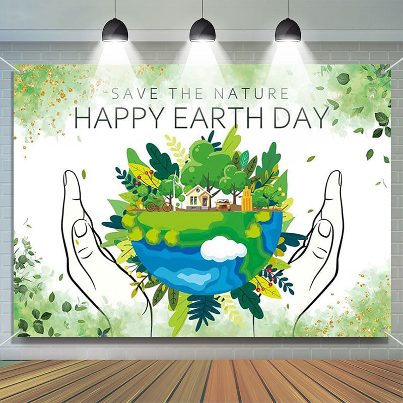 Aperturee - Save the Nature Protectio Earth Day Theme Backdrop