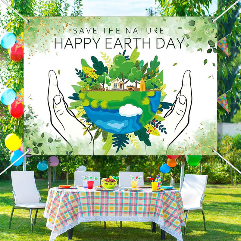 Aperturee - Save the Nature Protectio Earth Day Theme Backdrop