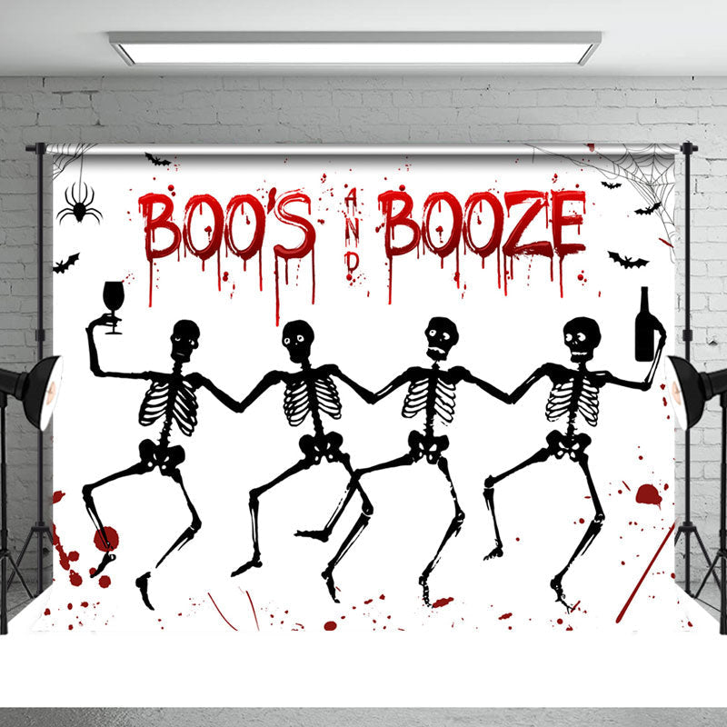 Aperturee - Scary Boos And Booze Halloween Baby Shower Backdrop