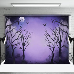 Aperturee - Scary Moon Night Trunk Halloween Cake Smash Backdrop