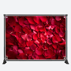 Aperturee - Scatter Red Rose Petals Backdrop For Valentines Day