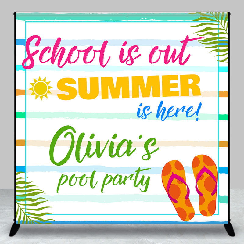 Aperturee - School Is Out Summer Is Here Custom Party Backdrop