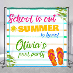 Aperturee - School Is Out Summer Is Here Custom Party Backdrop