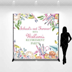 Aperturee - School Out Teaching Tools Custom Retirement Backdrop