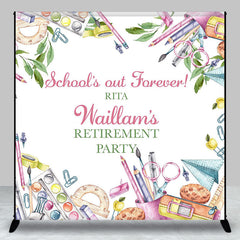 Aperturee - School Out Teaching Tools Custom Retirement Backdrop