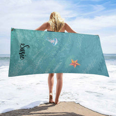 Aperturee - Sea Beach Theme Custom Towel For Holiday Gift