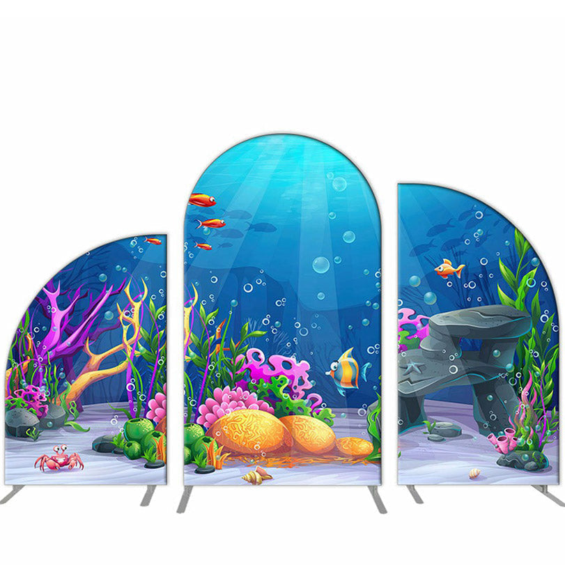 Aperturee Sea World Coral Arch Backdrop Kit For Birthday Party