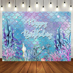 Aperturee - Seaplant Coral Undersea Happy Birthday Backdrop