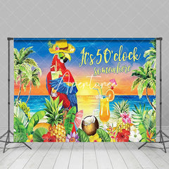 Aperturee - Seaside Parrot Its 5 Oclock Somewhere Party Backdrop