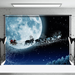 Aperturee - Seleno Santa Claus Elks Christmas Photo Backdrop