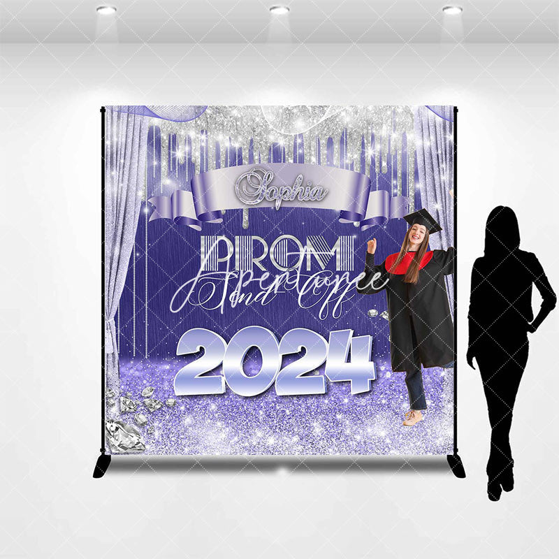 Aperturee - Send Off 2024 Purple Silver Custom Grad Backdrop