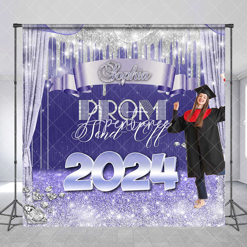 Aperturee - Send Off 2024 Purple Silver Custom Grad Backdrop