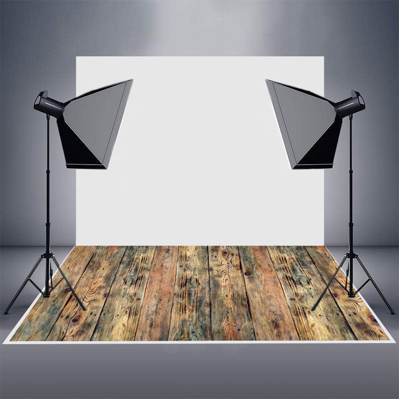 Aperturee - Vintage Dirty Moldy Wood Photoshoot Rubber Floor Mat