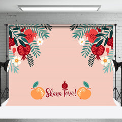 Aperturee - Shana Tova Harvest Fruits Rosh Hashanah Backdrop