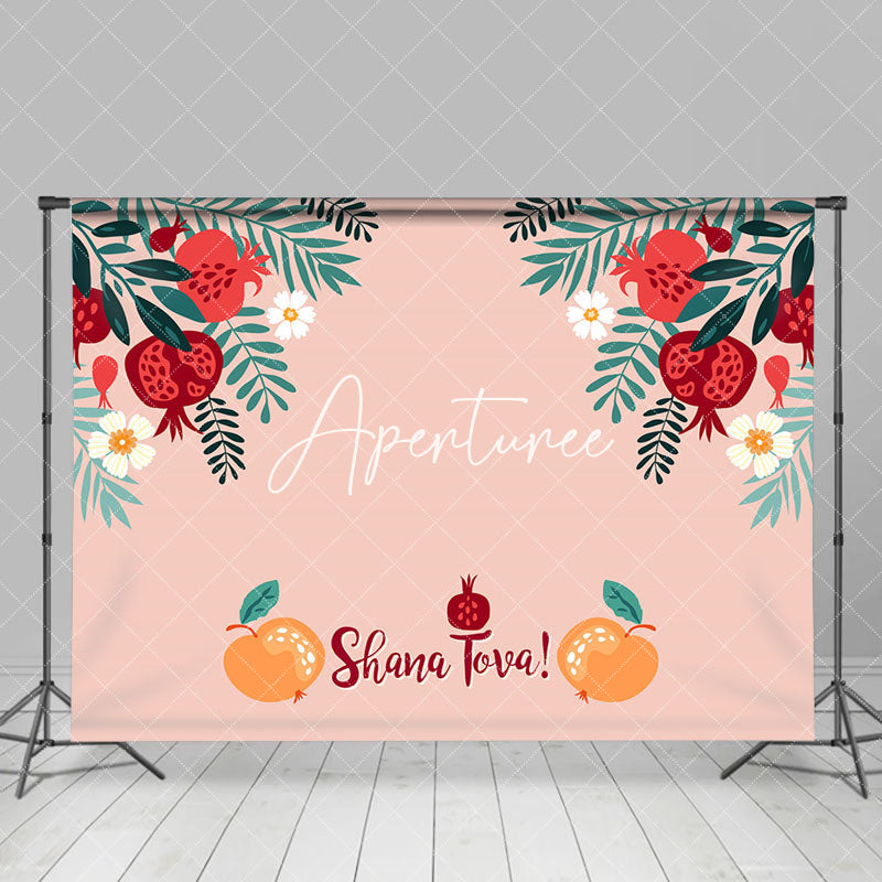 Aperturee - Shana Tova Harvest Fruits Rosh Hashanah Backdrop