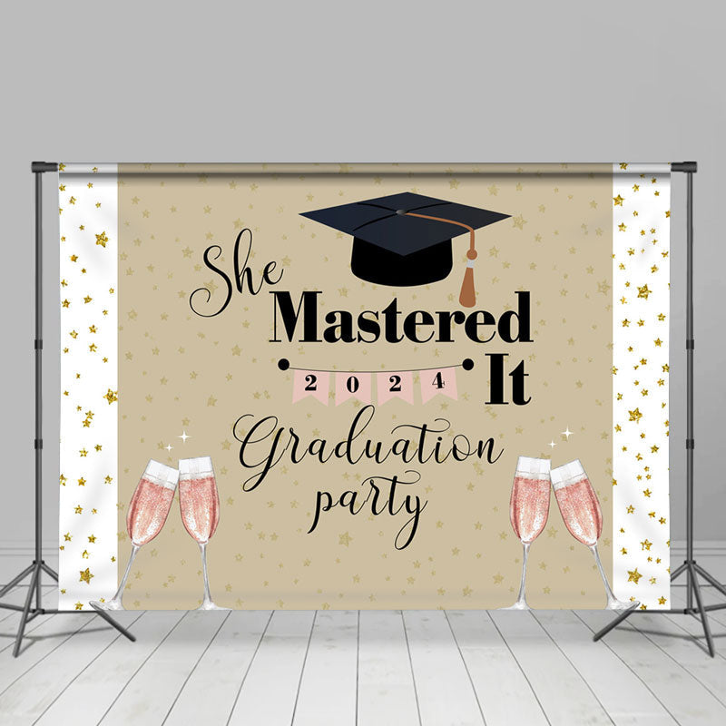 Aperturee - She Mastered It Grad Party 2024 Photo Backdrop