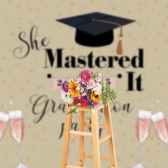 Aperturee - She Mastered It Grad Party 2025 Photo Backdrop