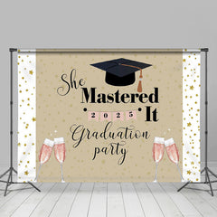 Aperturee - She Mastered It Grad Party 2025 Photo Backdrop