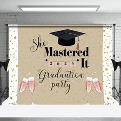 Aperturee - She Mastered It Grad Party 2024 Photo Backdrop