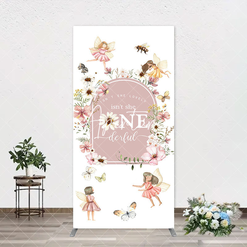 Aperturee - She Onederful Fairy Floral Arch Birthday Backdrop