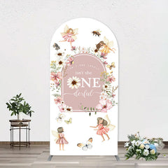 Aperturee - She Onederful Fairy Floral Arch Birthday Backdrop