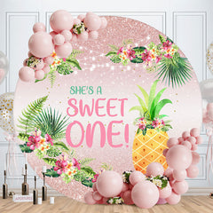 Aperturee - Shes A Sweet One Pineapple Glitter Birthday Backdrop