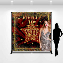 Aperturee - Shining Stars Wine Red Vip Custom Birthday Backdrop