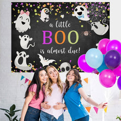 Aperturee Lovely Ghosts Halloween Themed Baby Shower Backdrop