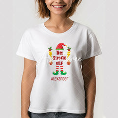 Aperturee - Shock Elf Family Christmas Custom Name T-Shirt