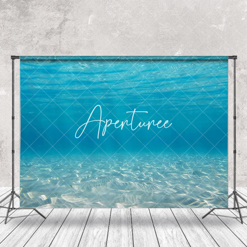 Aperturee - Silent Blue Undersea Wave Sunshine Summer Backdrop