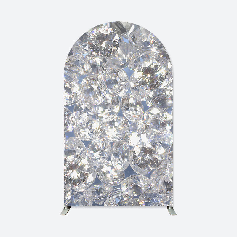 Aperturee - Silver Diamond Dance Party Double Sided Arch Backdrop